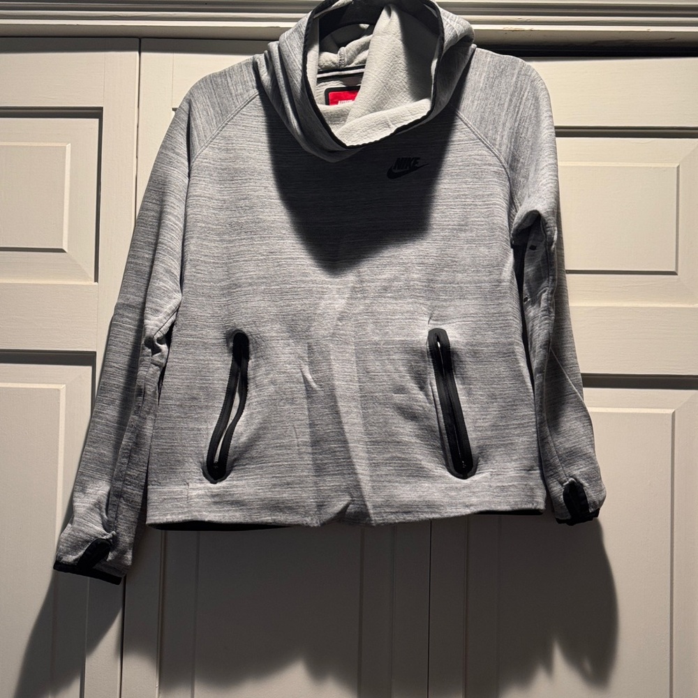 Nike Heather Gray Hoodie with Black Details